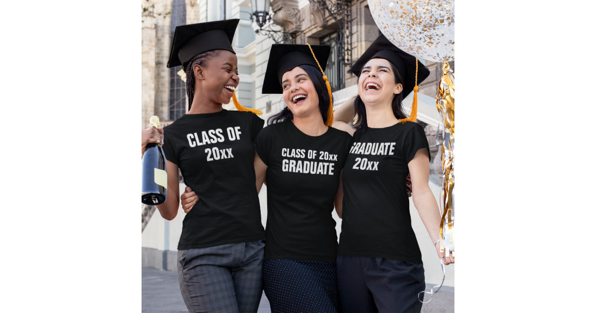 Congratulations Black Script Name Graduation T-Shirt