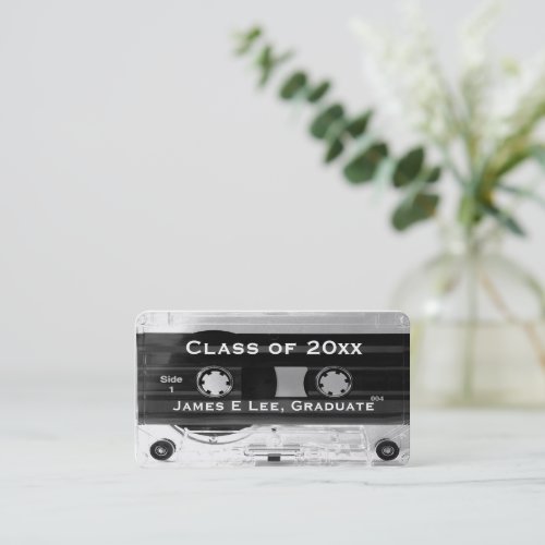 Class of 20xx Graduation Audio Cassette Tape Cards Business Card