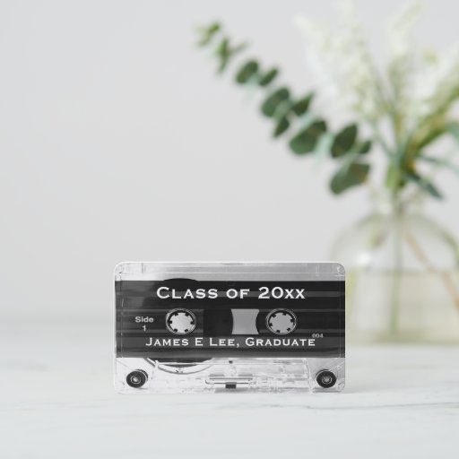 Customizable Class of 20xx Graduation Audio Cassette Tape Cards Business Card