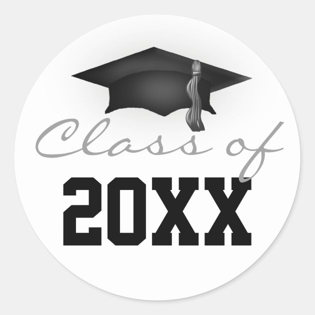 Class Of 20XX Graduation Cap Classic Round Sticker