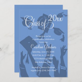 Class Of 20xx Graduation Celebration Any Color Invitation by TailoredType at Zazzle