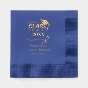 Class of 20xx Graduation Foil Napkins