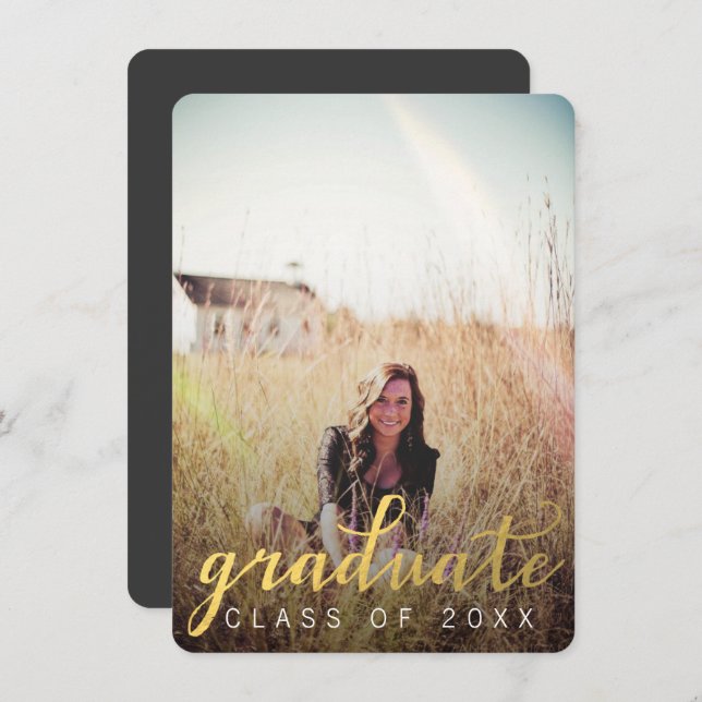 CLASS OF 20XX GRADUATION PHOTO INVITE (Front/Back)