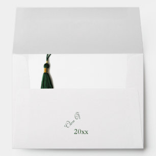 Class of 20xx Green Tassel & Green Edging Envelope