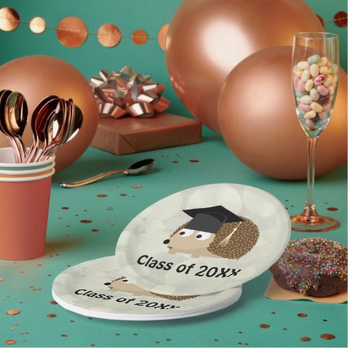 Class of 20XX Hedgehog Graduate  Paper Plates