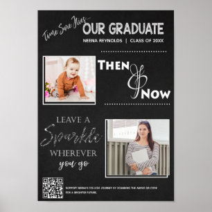 Class of 20XX Keepsake Then and Now Graduation Poster