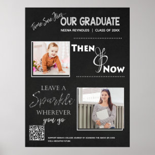 Class of 20XX Keepsake Then and Now Graduation  Poster