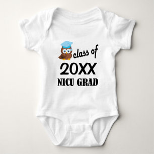 Class of 20XX NICU Grad Owl Baby T-shirt Baby Bodysuit