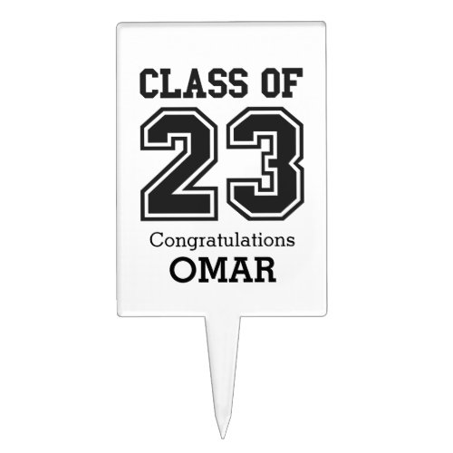 Class of 23 personalized congratulations  cake topper
