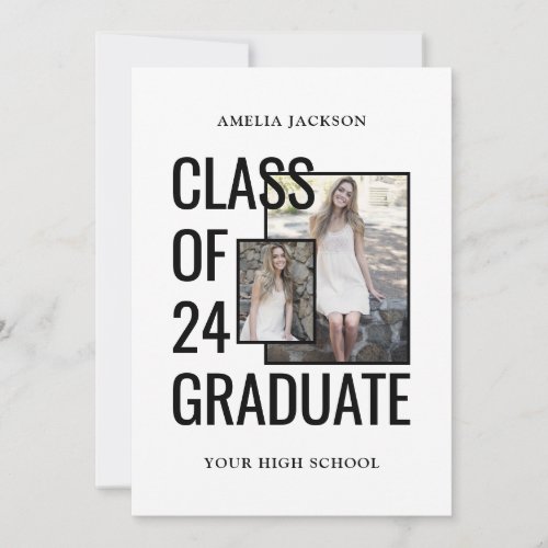 Class Of 24 Grad Photos Open House Invitation