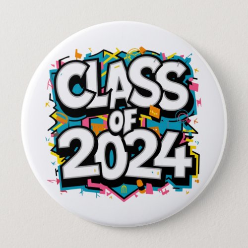 Class of 24 Retro Pin On Button