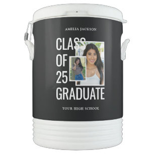 Class Of 26 With Photo Black & White Beverage Cooler