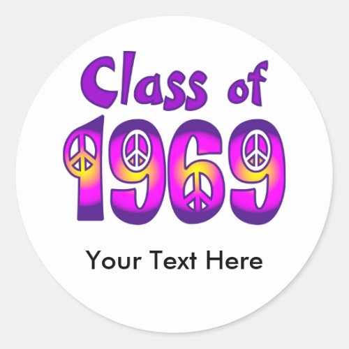 Class of 69 Reunion Stickers