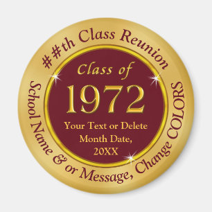 Class of 72 Reunion, Cheap Personalized Souvenirs  Magnet