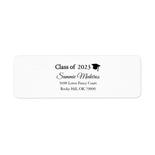 Class of Address Labels Graduation Address Labels