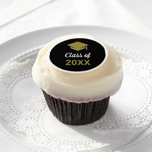 Class Of Any Year Congrats Grad Graduation Cap Edible Frosting Rounds