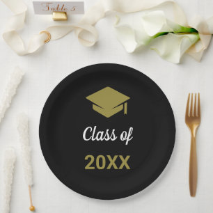 Class Of Any Year Congrats Grad Graduation Cap Paper Plates