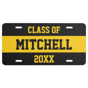 CLASS OF (any year) custom name license plate