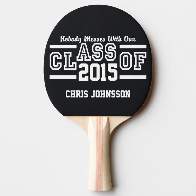 Class of ANY year custom text & color paddle (Back)