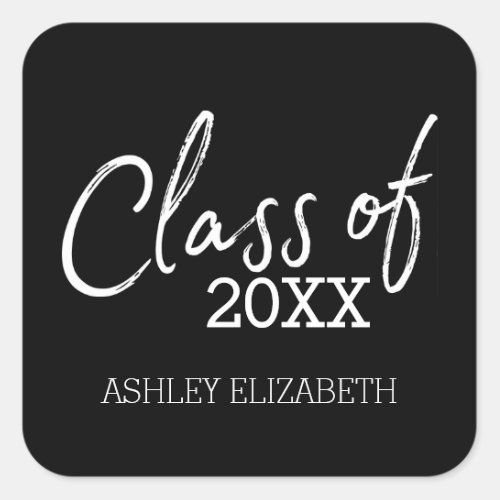 Class of Any Year Graduation Party Square Sticker