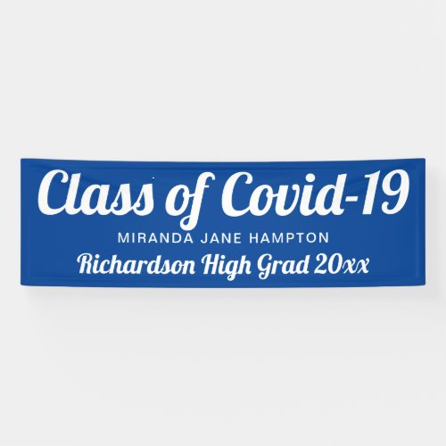 Class of Covid_19 Custom Color Graduation Banner