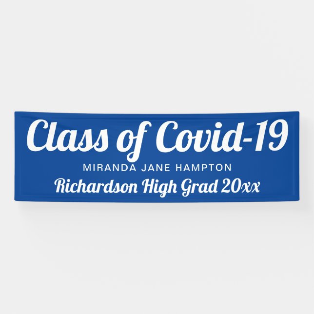 Class of Covid-19 Custom Color Graduation Banner (Horizontal)