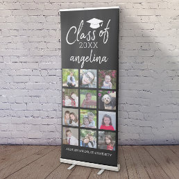 Class of Custom Year 12 Square Photo Collage Retractable Banner