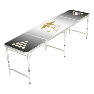 Class of - Custom Year Modern Gold Beer Pong Table