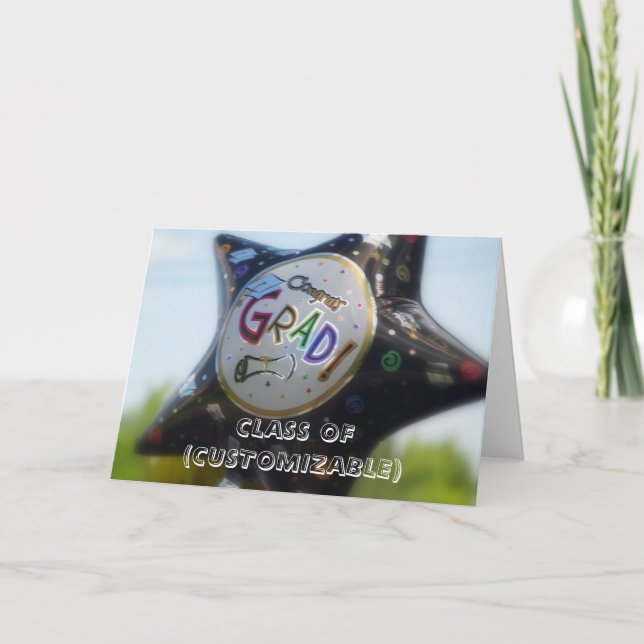 CLASS OF (CUSTOMIZABLE) graduation card (Front)