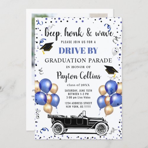 Class of DRIVE BY PHOTO Graduation Party Invitation - Class of DRIVE BY Graduation Party Invitation.