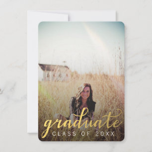 CLASS OF GRAD GRADUATION PHOTO INVITE