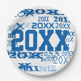 Class Of Grad Pattern Graduation Year Template Paper Plates