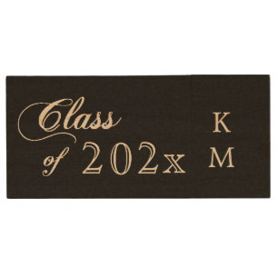 Class of Graduate Monogram Wood Flash Drive