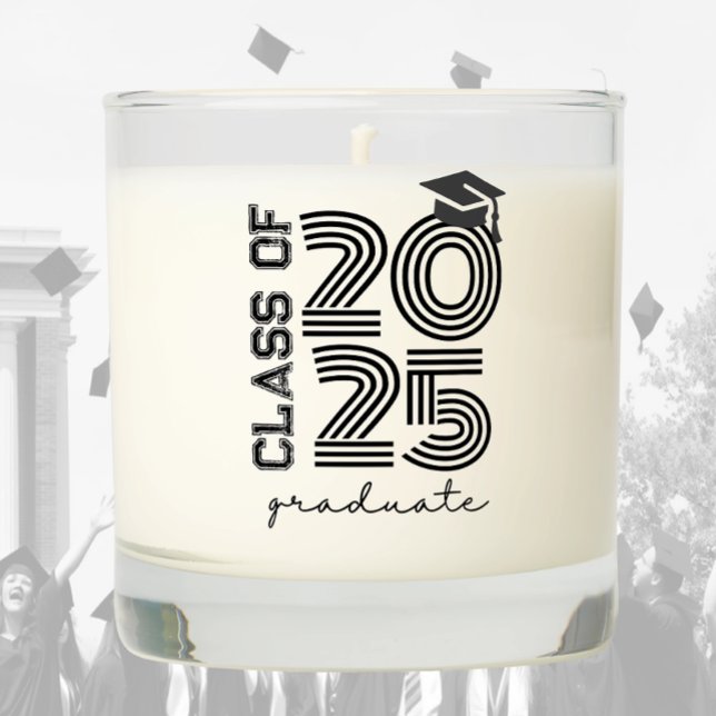 Class Of Graduate Year Black White Scented Candle (Creator Uploaded)
