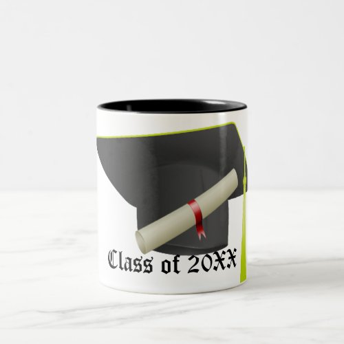Class of _ Graduation Black Cap Mug