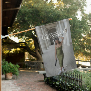 Class Of   Graduation Keepsake Photo House Flag