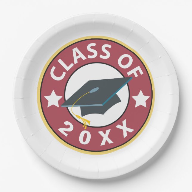 Class of Graduation Paper Plates (Front)