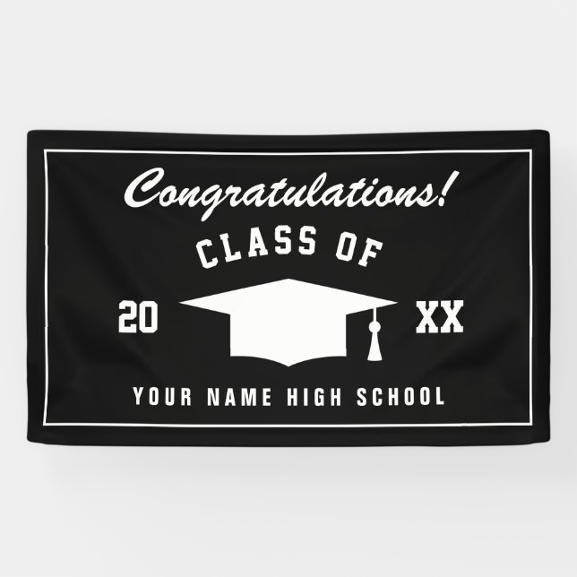 Class of graduation party congratulations banner (Horizontal)