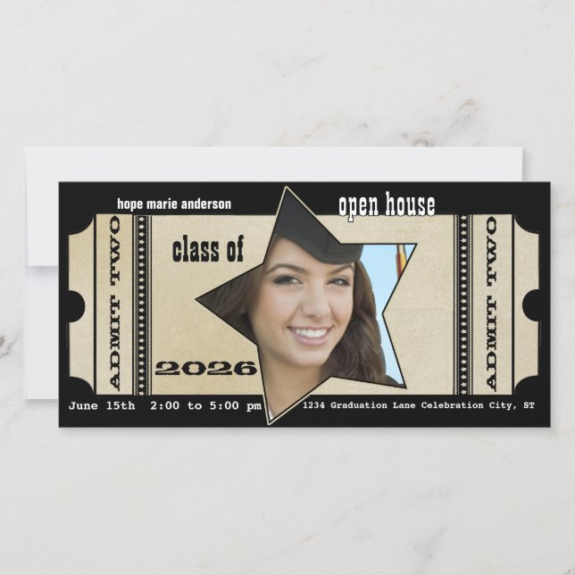 Class of Graduation PARTY OPEN House Invitation (Front)