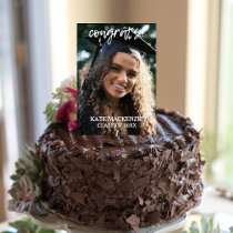 Class of Graduation Photo Cake Topper