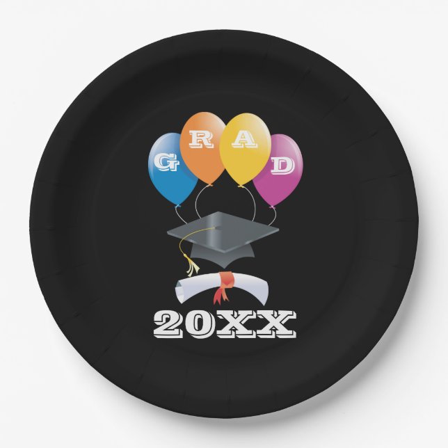 Class Of Graduations Supplies Grad Party Paper Plates (Front)
