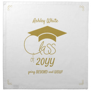 Class of-Inspirational Quote-Elegant Gold Cloth Napkin