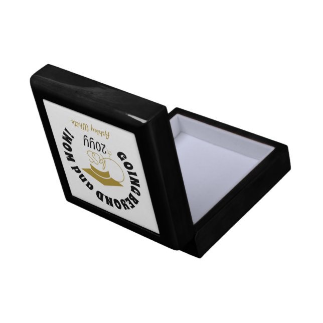 Class of-Inspirational Quote-Name-Black Gold Gift Box (Back Open)