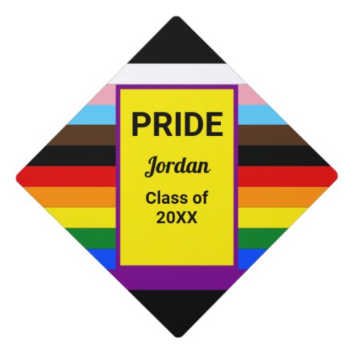 Class of Name Pride Graduate Rainbow LGBT LGBTQ Graduation Cap Topper