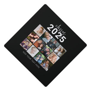 Class Of Photo Collage Graduation Cap Topper