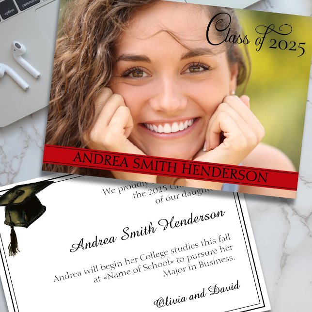 Class of Photo High School Graduation Announcement (Creator Uploaded)