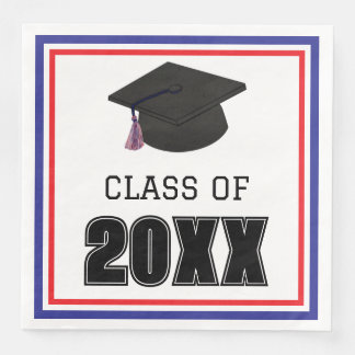 Class of Red, White, and Blue Paper Dinner Napkins