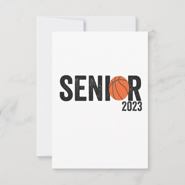 Class of Senior 2023 Basketball Graduation Gift   Thank You Card (Front)