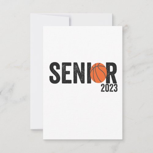 Class of Senior 2023 Basketball Graduation Gift   Thank You Card