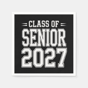 Class Of Senior 2027 Graduation Proud Graduate Napkins
